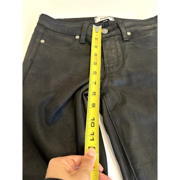 PAIGE Verdugo Ultra Skinny Jeans Women’s 27 Black Coated Denim Stretch Pants - Picture 9 of 10